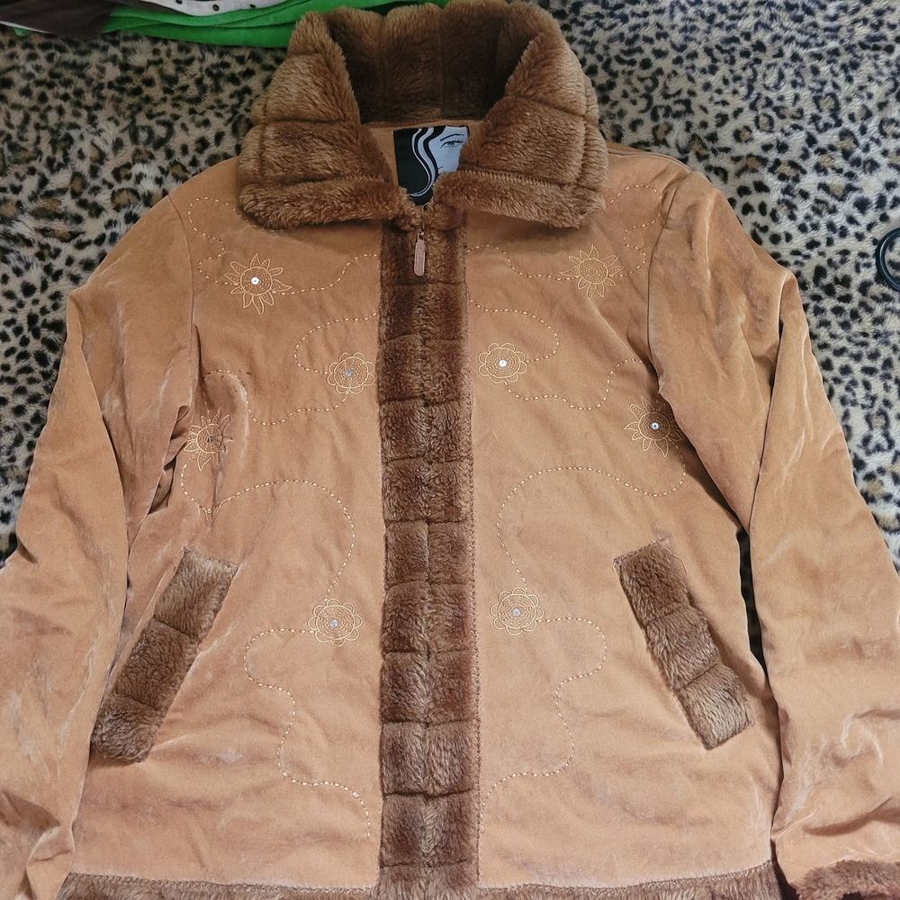 70s Style Fur Zipup